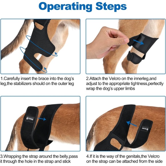 New Dog Knee Brace, Dog Leg Braces for Back Leg for ACL, Knee Cap Dislocation S - Picture 7 of 13